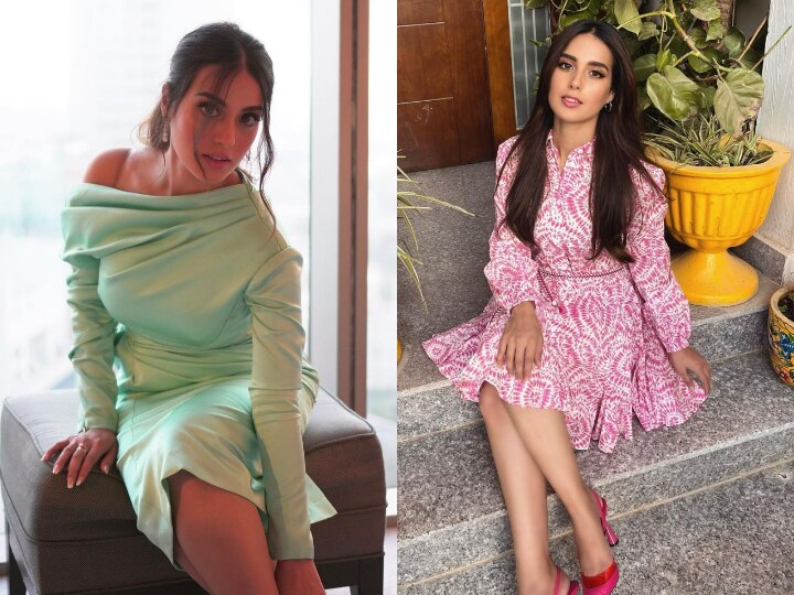 Kriti Sanon exudes a winter party fashion inspiration in a purple ribbed  mini dress | Times of India